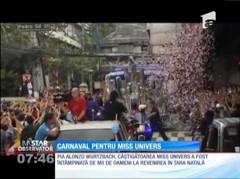 Carnaval pentru câştigătoarea de Miss Univers în Fillipine