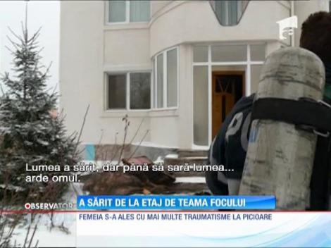 Frica de moarte a făcut-o pe o femeie din Constanţa să sară în gol, de la etaj