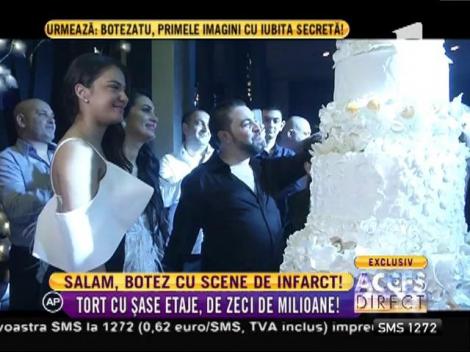 Botezul fetiţei lui Florin Salam! Tort cu şase etaje, de zeci de milioane!
