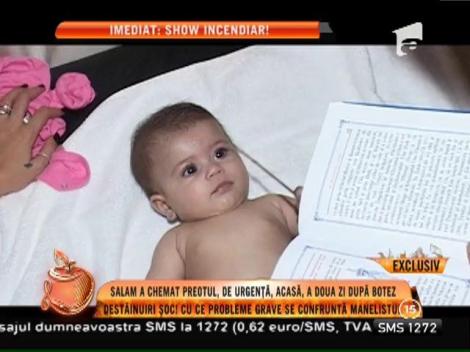 Florin Salam a chemat de urgenţă preotul acasă, chiar a doua zi după botez!