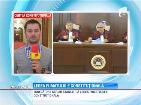 Legea care interzice fumatul în spaţiile publice e constituţională