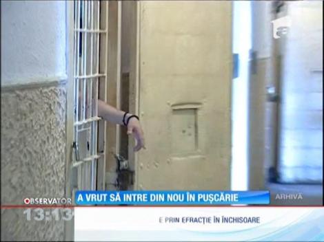 Un fost deţinut al penitenciarului Focşani a fost prins în timp ce încerca să intre prin efracţie în închisoare