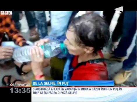 O austriacă a căzut într-un puţ în timp ce îşi făcea o poză selfie