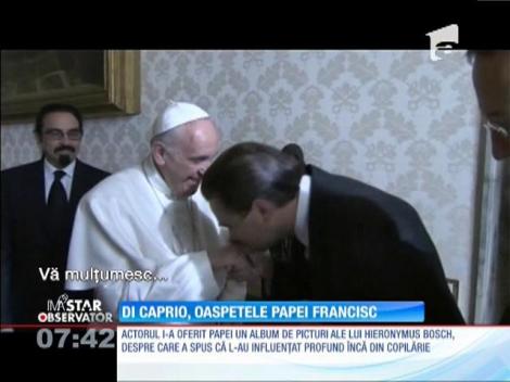 Leonardo di Caprio, în vizită la Papa Francisc