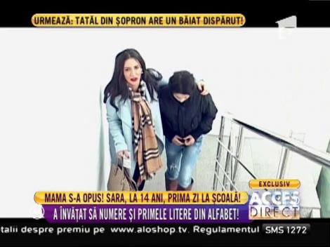 Sara, fetiţa de 14 ani a mers pentru prima dată la şcoală!