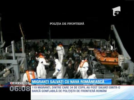 119 migranţi, dintre care 34 de copii, salvaţi de poliţiştii de frontieră români