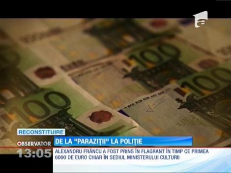 Alexandru Frâncu, unul dintre fondatorii trupei hip-hop Paraziţii, prins în flagrant în timp ce primea mită