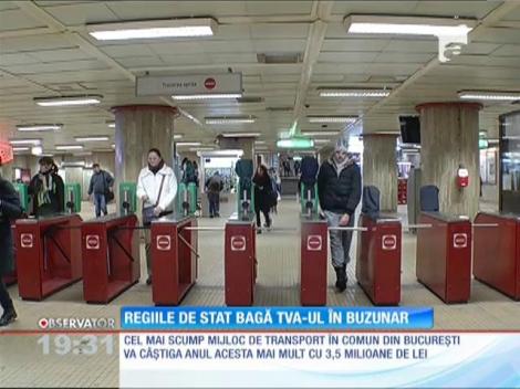 Biletele, abonamentele pentru transportul în comun şi cartelele de metrou nu țin cont de scăderea TVA