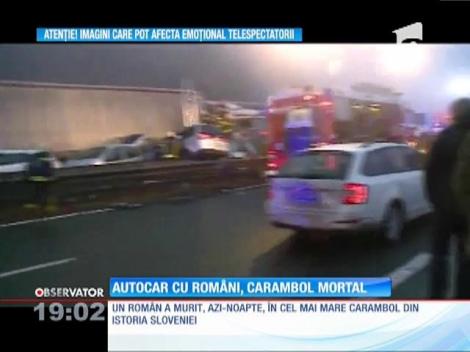 Un autocar plin cu români a fost implicat într-un carambol cu 70 de maşini în Slovenia. Şoferul a murit, iar mai mulţi pasageri au fost răniţi