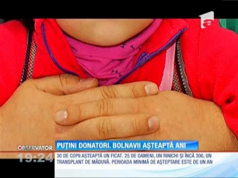 Numărul donatorilor de organe a scăzut anul trecut cu un sfert.