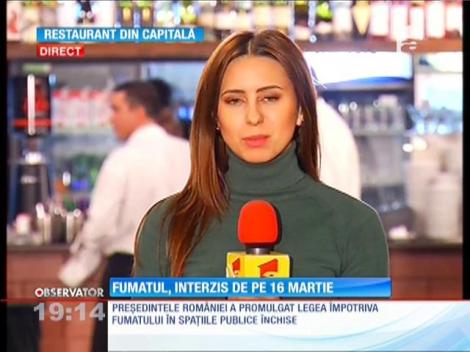 Fumatul, interzis în spații publice de pe 16 martie