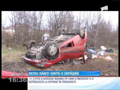 O depăşire riscantă a băgat în spital 4 oameni