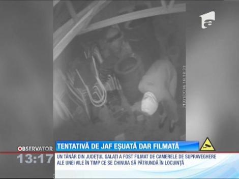 Un gălăţean s-a chinuit să spargă o vilă mai bine de o oră