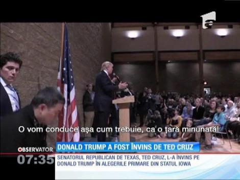 Donald Trump a fost învins de Ted Cruz la alegerile primare din Iowa