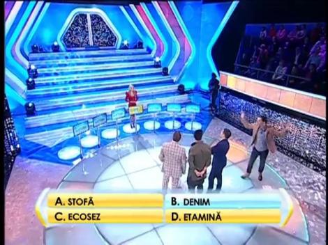 Blonda supremă ”cu privire perversă” le-a arătat tuturor ce știe! ”Denimul” , răspunsul știut de concurentă și de Botezatu