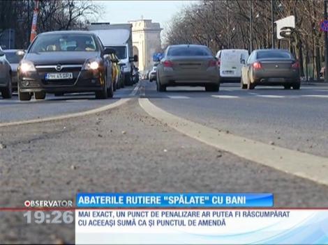Proiect de lege. Punctele de penalizare primite pentru abateri minore ar putea fi răscumpărate cu bani