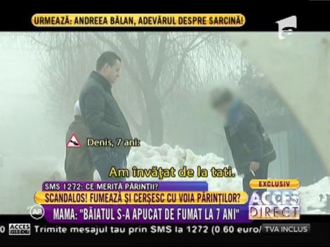 Imagini șocante! Copiii nimănui! Fumează și cerșesc cu voia părinților