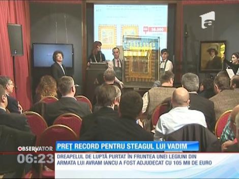 Drapelul de luptă al unei legiuni a lui Avram Iancu, vândut cu peste 100.000 de euro