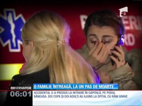 Doi fraţi, de cinci şi şase ani, au trecut pe lângă moarte din cauza tatălui lor. Bărbatul a intrat pe contrasens în faţa unui suv