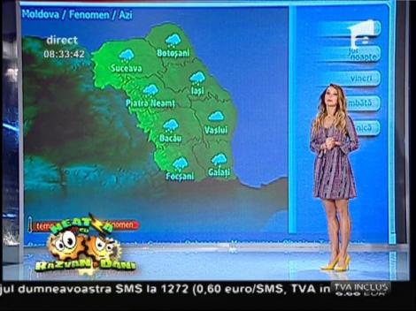 Ploile revin în centrul și nordul țării. Temperaturile continuă să scadă, noapte ajungând la 2 grade