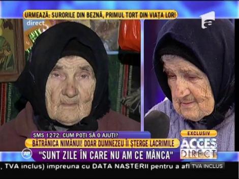 Bătrânica nimănui: ”N-am avut niciodată curent”