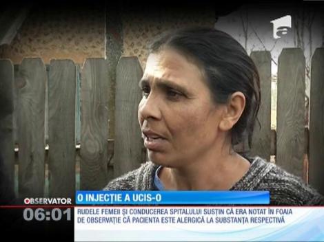 O femeie internată la un spital din Dolj a murit după ce i s-a făcut o injecție cu analgezic