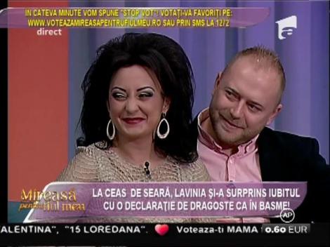 La ceas de seară, Lavinia și-a surprins iubitul cu o declarație de dragoste ca în basme!