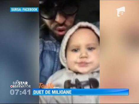 VIDEO: Micul Dominic s-a apucat de muzică! Primul duet cu tatăl său, Alex Velea