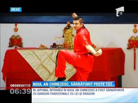 Au dansat cu lei şi dragoni sub focuri de artificii! Petrecerea "Maimuţei de Foc" ţine 15 zile şi a cuprins întreg mapamondul!