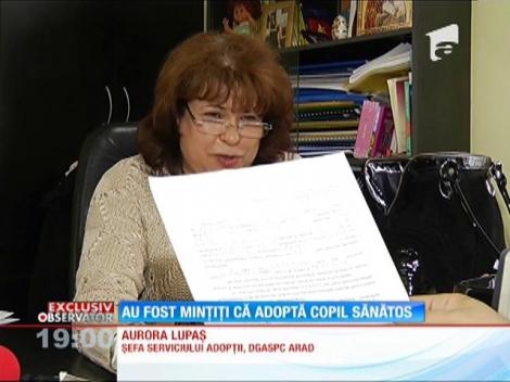 Au mințit o familie că adoptă un copil sănătos!