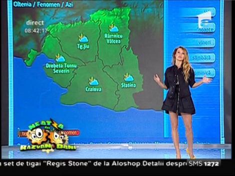 Valorile termice vor fi mai scăzute față de zilele trecute, iar la munte vântul va sufla cu putere