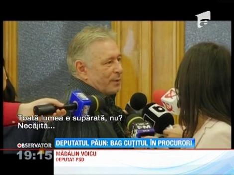 Nicolae Păun, deputat din Parlamentul României, amenință cu moartea procurorii
