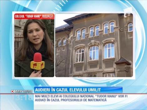 Audieri în cazul elevului umilit de profesorul de matematică