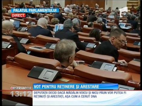 Deputații decid dacă Mădălin Voicu și Nicu Păun vor putea fi reținuți și arestați