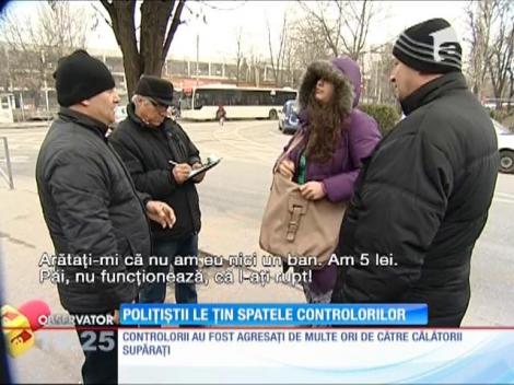 Sute de amenzi şi tot atâtea scuze! În Capitală, poliţiştii le ţin spatele controlorilor de bilete!