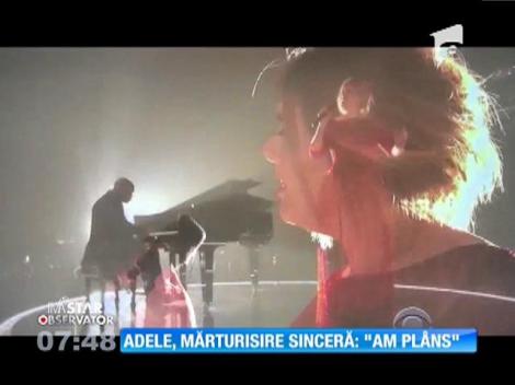 Adele, mărturisire sinceră: "Am plâns o zi întreagă la Gala Grammy"
