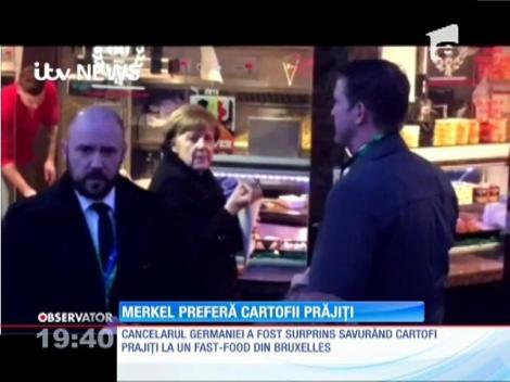 Angela Merkel preferă cartofii prăjiţi de la fast food