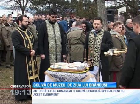 După moda torturilor cu poze, naşterea lui Constantin Brâncuşi a fost sărbătorită cu o colivă decorată cu chipul artistului!