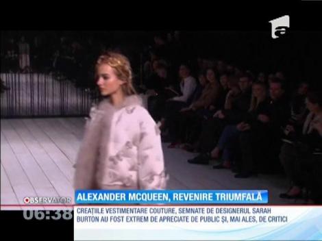 Revenire triumfală a casei de modă Alexander McQueen, în cadrul Săptămânii Modei din Londra