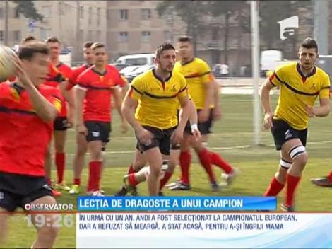 Un tânăr rugbyst a pus cariera sportivă pe stop, după ce mama lui s-a îmbolnăvit