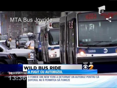 O femeie din New York a deturnat un autobuz pentru că şoferul nu îi permitea să fumeze