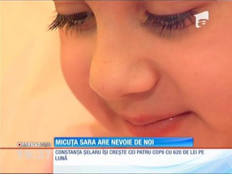 Micuţa Sara se luptă o tumoră osoasă