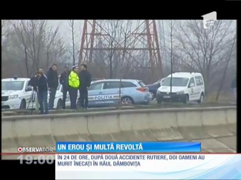 Din apele Dâmboviţei în care au murit doi oameni, a ieşit un erou. Imaginile în care Alexandru se aruncă în apă să salveze un tată şi pe copilul lui, uimesc o ţară întreagă