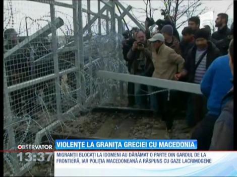 Violențe la granița Greciei cu Macedonia