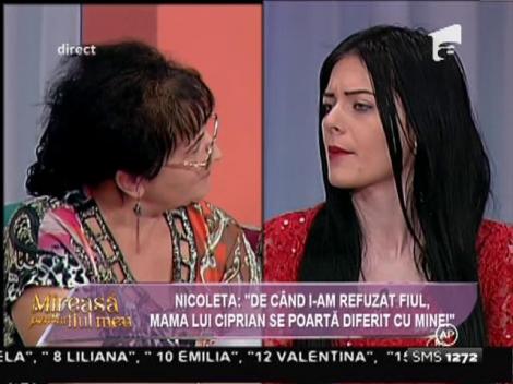 Nicoleta: ”De când i-am refuzat fiul, mama lui Ciprian se poartă diferit cu mine”