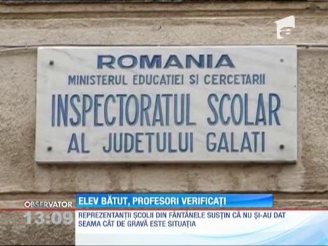 Elev bătut în pauză, profesori verificați