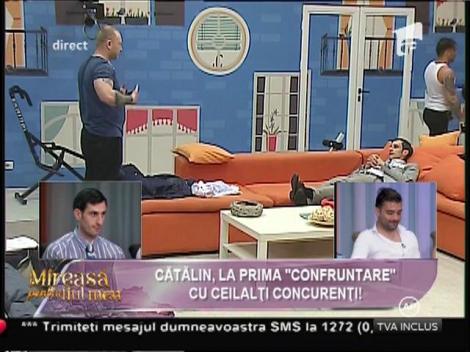 Cătălin, la prima "confruntare" cu ceilalţi concurenţi!
