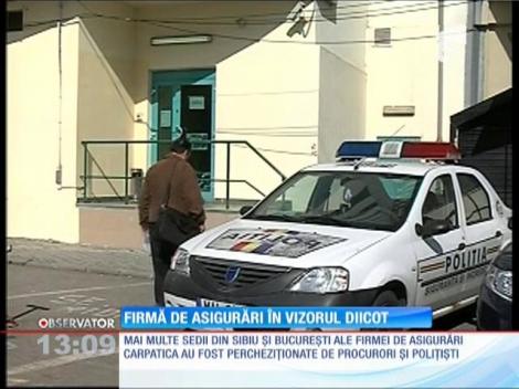 Mai multe sedii ale firmei de asigurări Carpatica au fost percheziţionate de procurorii DIICOT