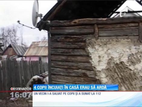 Un bebeluş şi cei trei fraţi ai lui, la un pas să ardă de vii din vina mamei