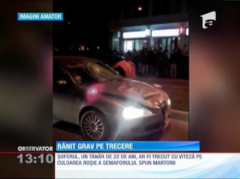 Un elev a fost lovit în plin pe trecerea de pietoni
